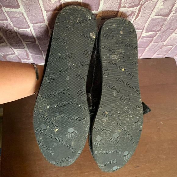 SOLD IN BUNDLE Black Velvet & Shearling “Liberty” Slippers - Picture 9 of 12